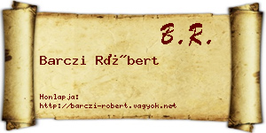 Barczi Róbert névjegykártya