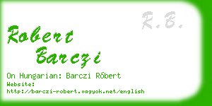 robert barczi business card